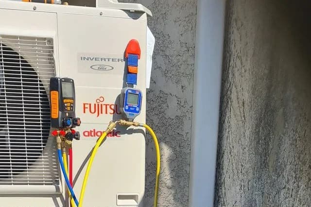Mise en service split Fujitsu / Atlantic, manomètres et charge frigorifique